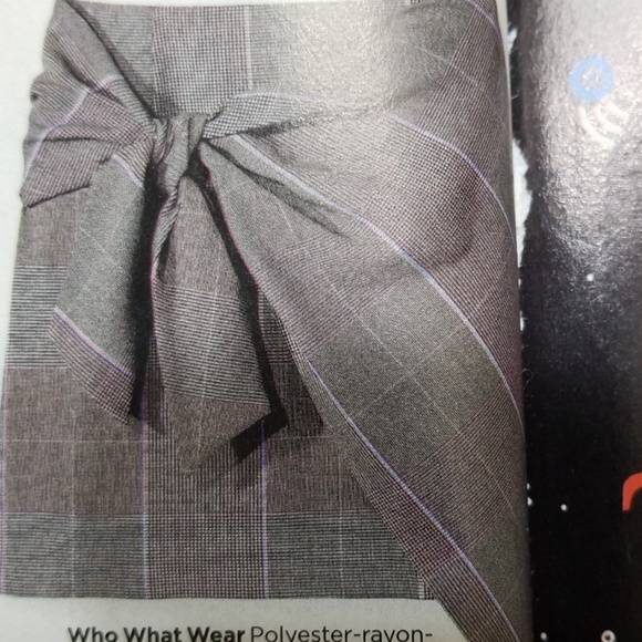 Plaid knot asymmetrical skirt - Picture 2 of 2